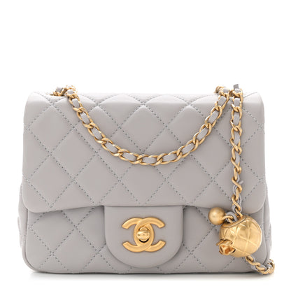 Chanel Lambskin Quilted Mini Pearl Crush Flap Light Grey 1 of 11