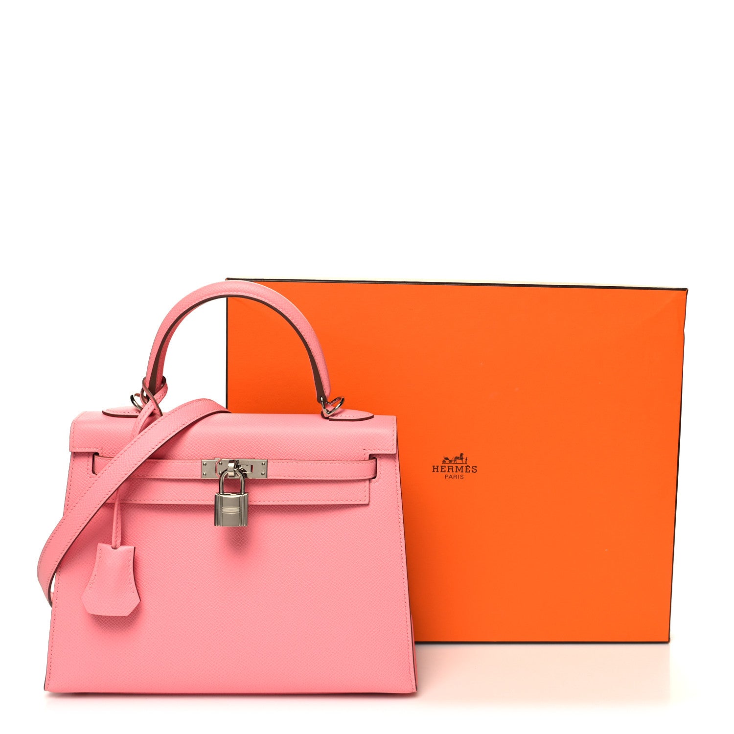 Hermes Epsom Kelly Sellier 25 Rose Confetti 13 of 13