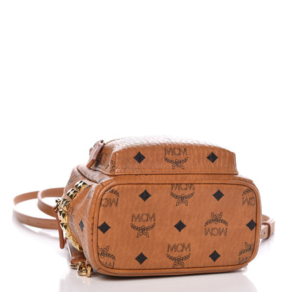 MCM Visetos Side Stud X-Mini Stark Backpack Cognac 4 of 11
