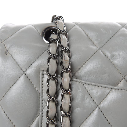 Chanel Lambskin Quilted Large 3 Flap Bag Grey 14 of 20