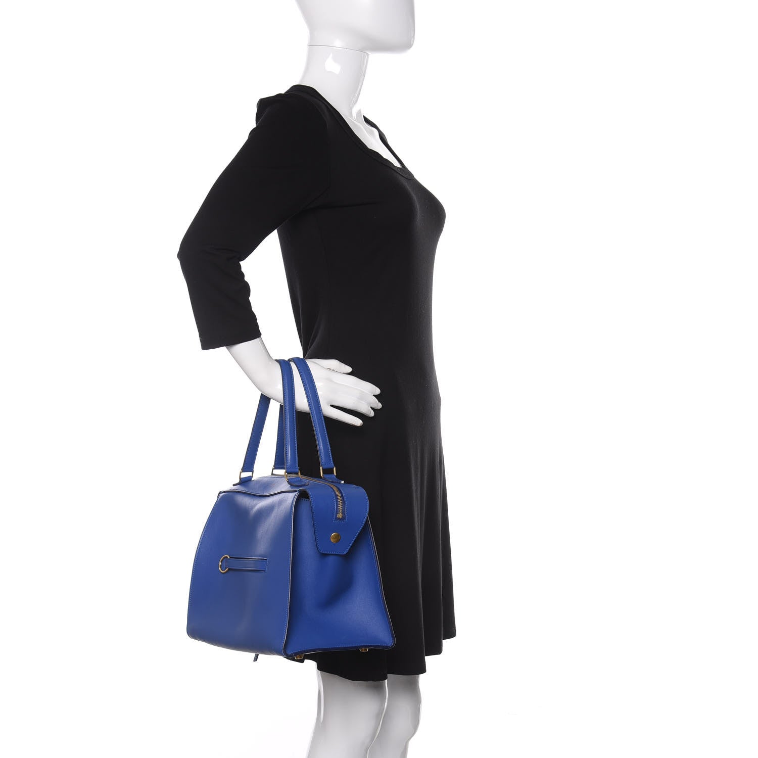 Celine Smooth Calfskin Medium Ring Bag Indigo 2 of 9