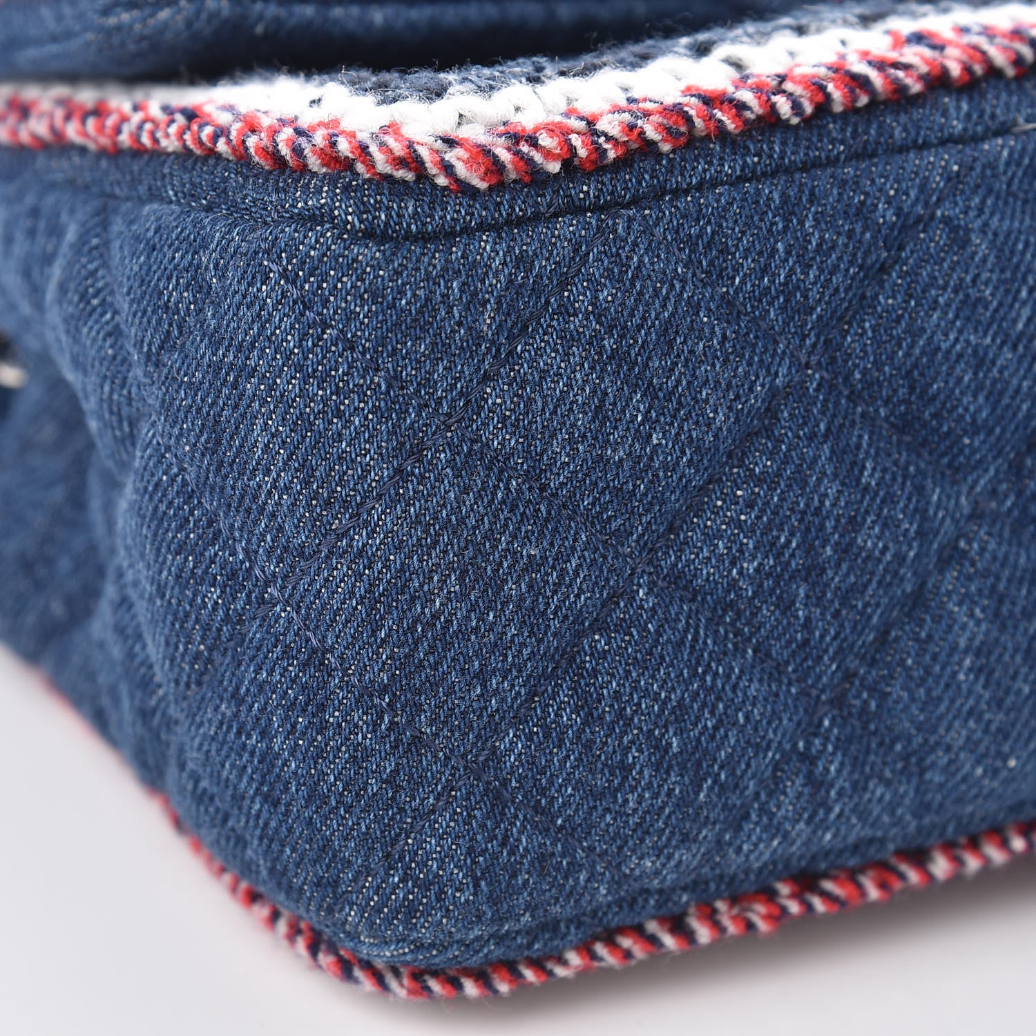 Chanel Denim Braided Mini Rectangular Flap Bag Blue 8 of 10
