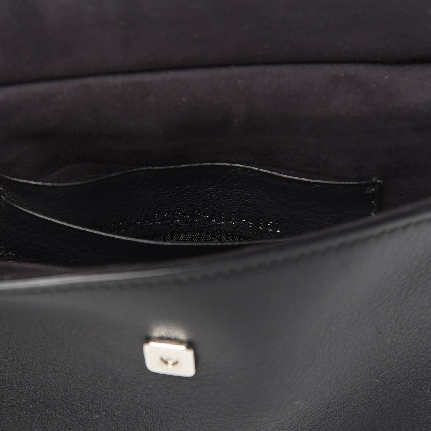Fendi Vitello Dolce F is Fendi FF Embossed Micro Double Baguette Tobacco Black 7 of 12