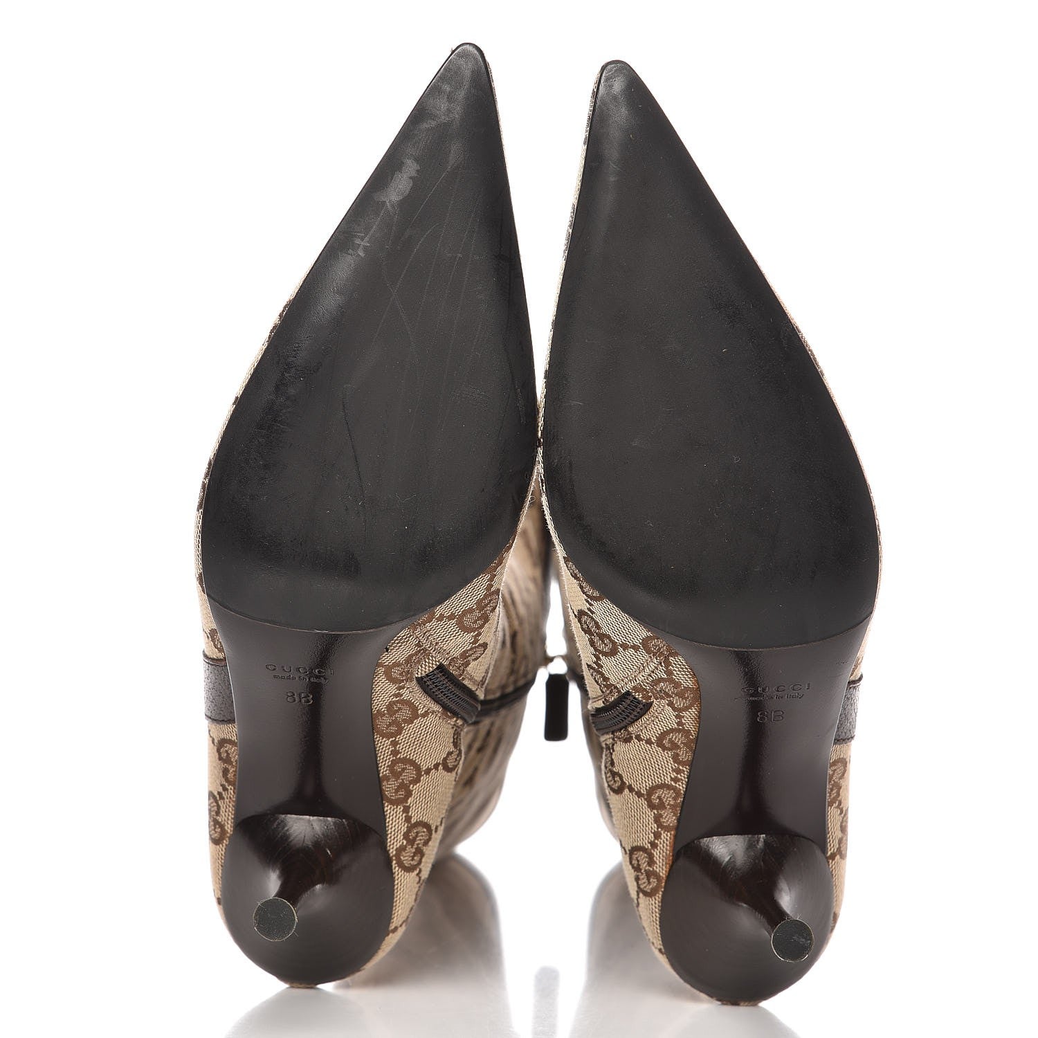 Gucci Monogram D Ring Tall Boots 8 Brown 5 of 11