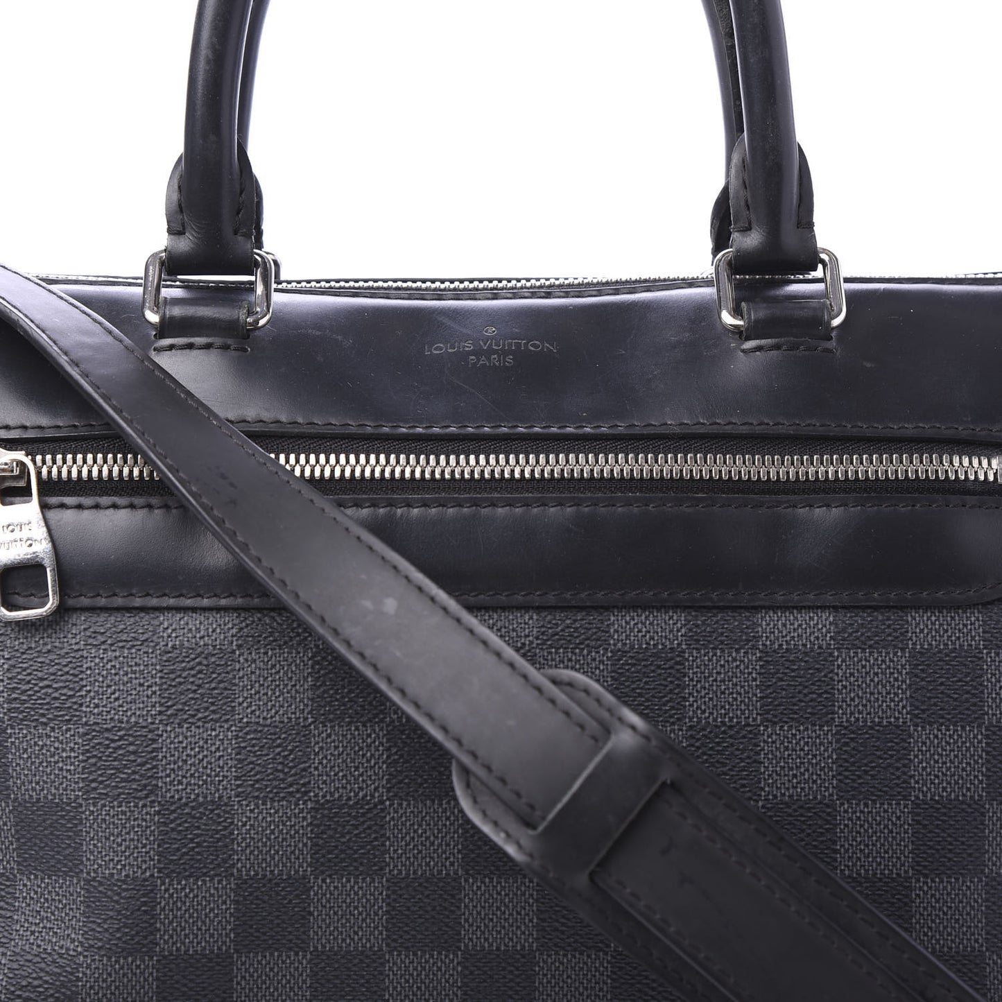 Damier Graphite Porte-Documents Jour