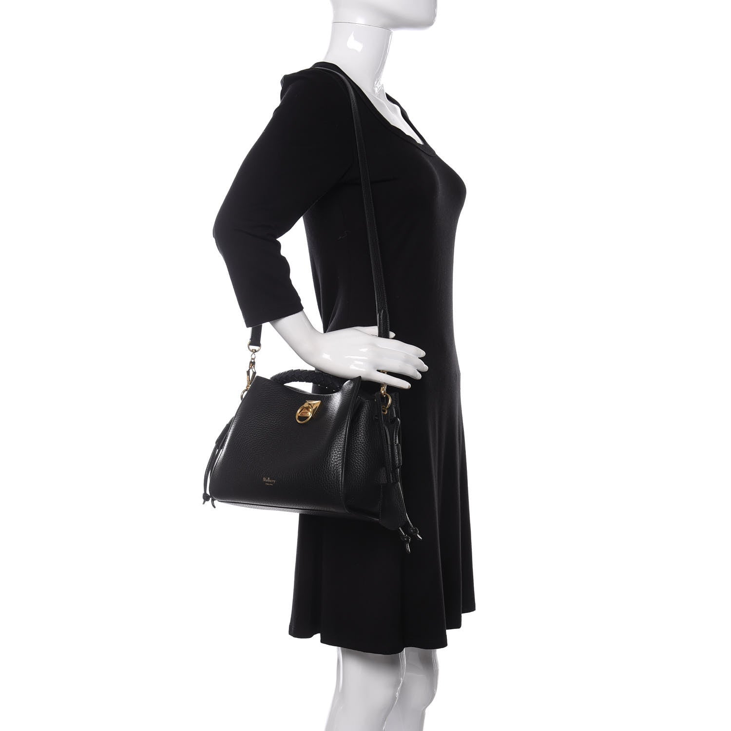 Mulberry Heavy Grain Small Iris Tote Black 2 of 9