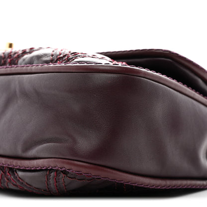Chanel Calfskin Stitch Triptych Flap Plum 9 of 9