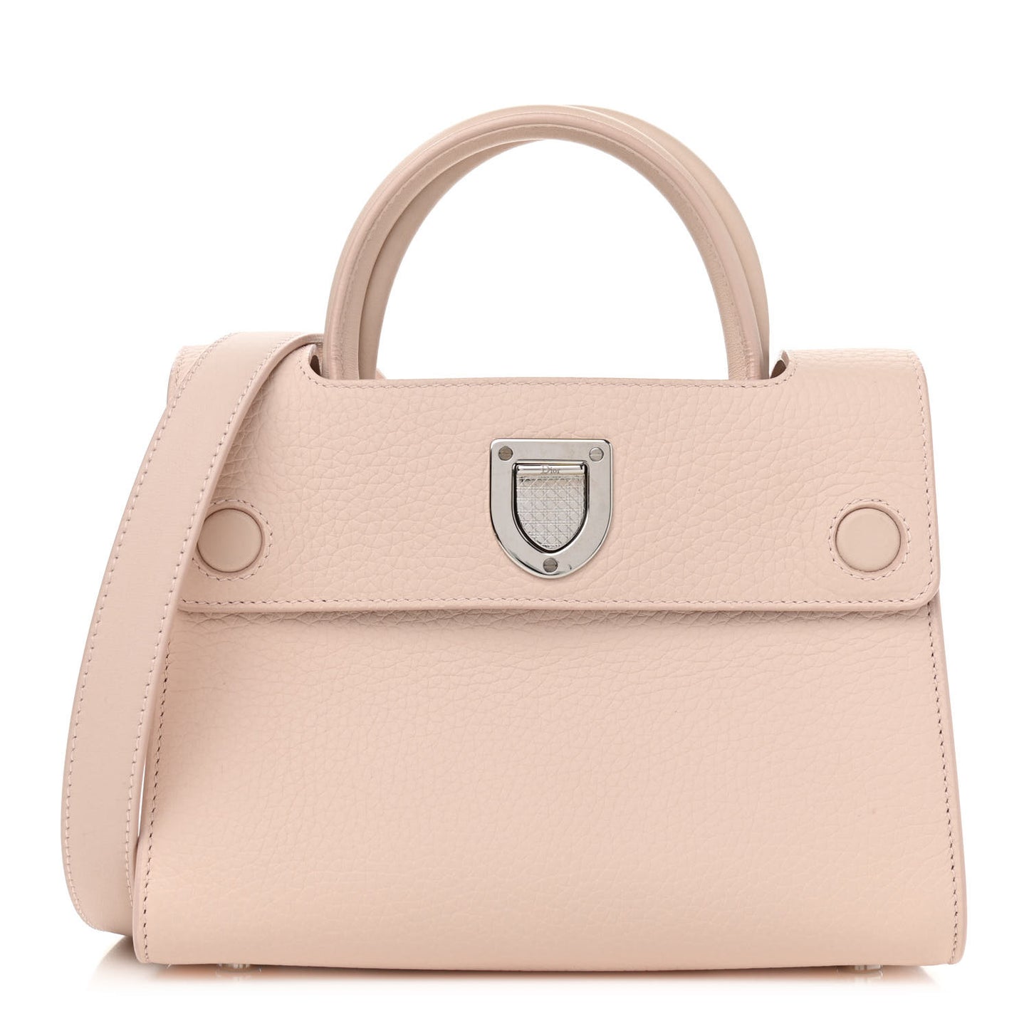 Grained Calfskin Mini Diorever Flap Rose Poudre