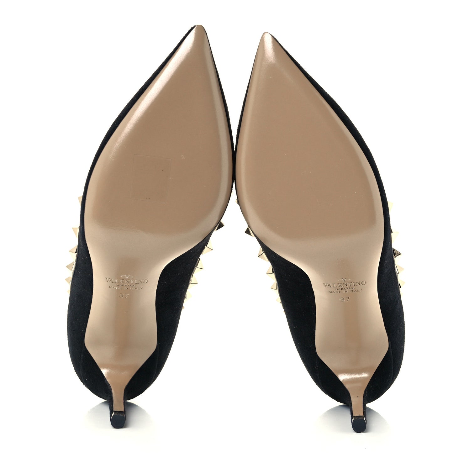 Suede Rockstud 85mm Pumps 37 Black