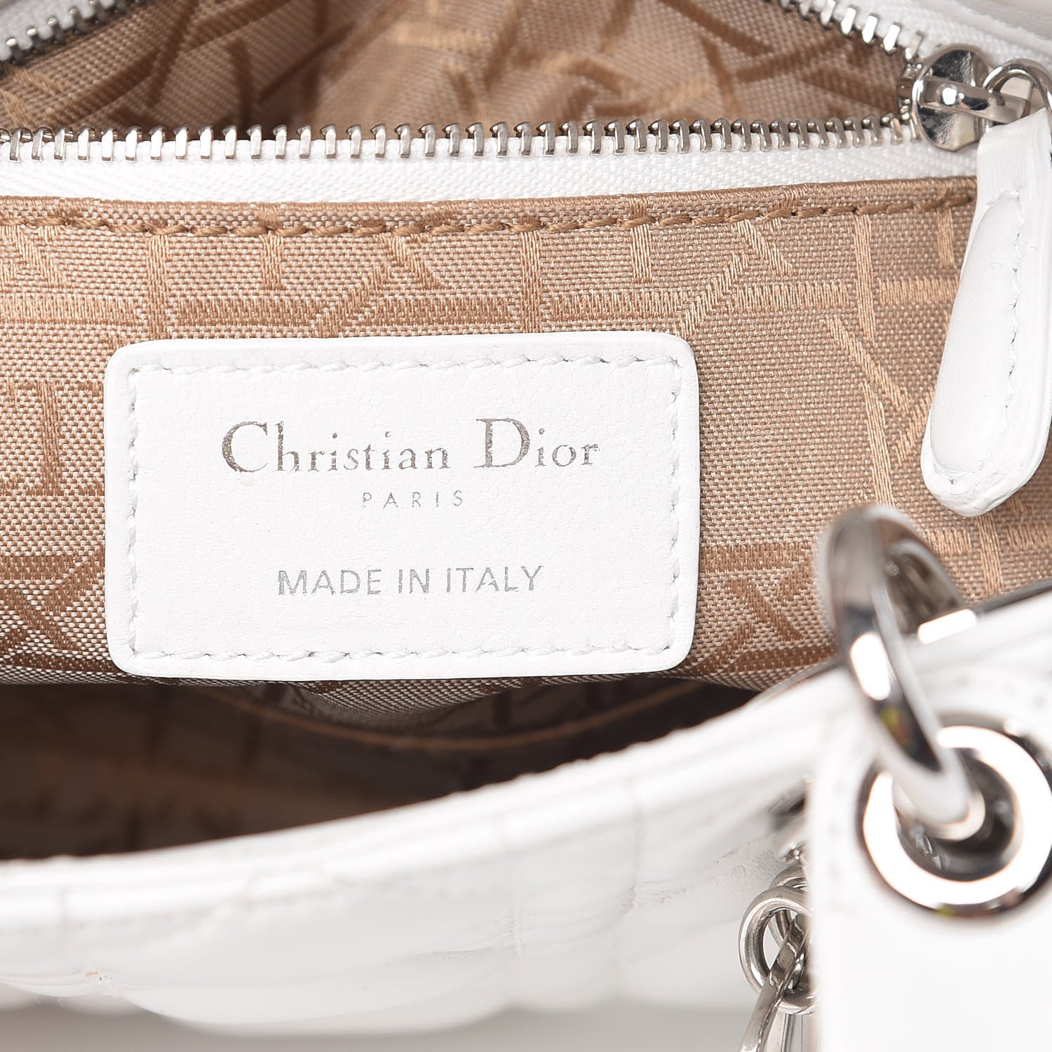 Christian Dior Lambskin Cannage Mini Lady Dior White 6 of 17