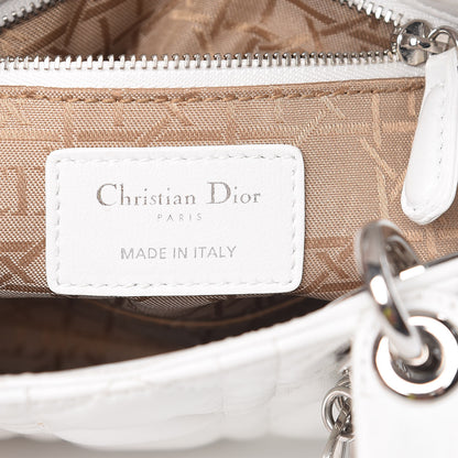 Christian Dior Lambskin Cannage Mini Lady Dior White 6 of 17