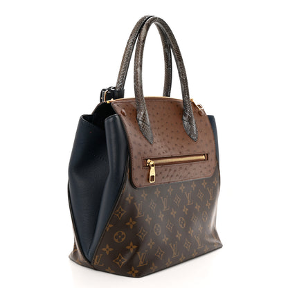 Louis Vuitton Ostrich Lizard Majestueux Tote MM Navy 3 of 13
