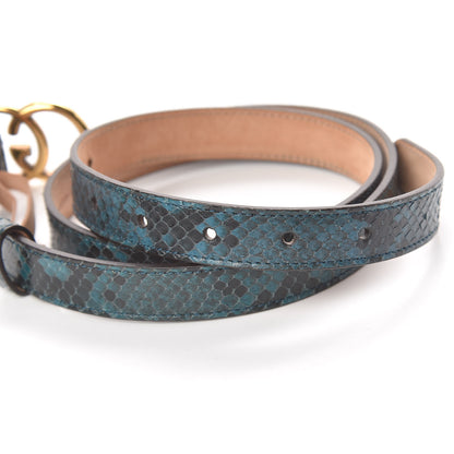 Gucci Snakeskin Double G 20mm Belt 90 36 Green 6 of 8