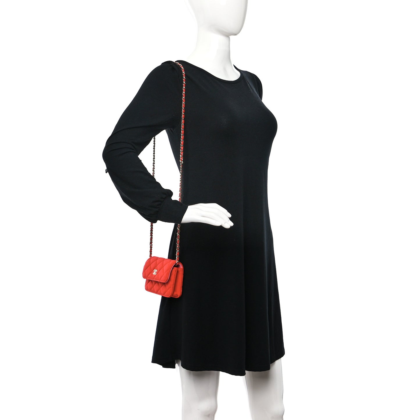 Jersey Quilted Micro Mini Flap Red