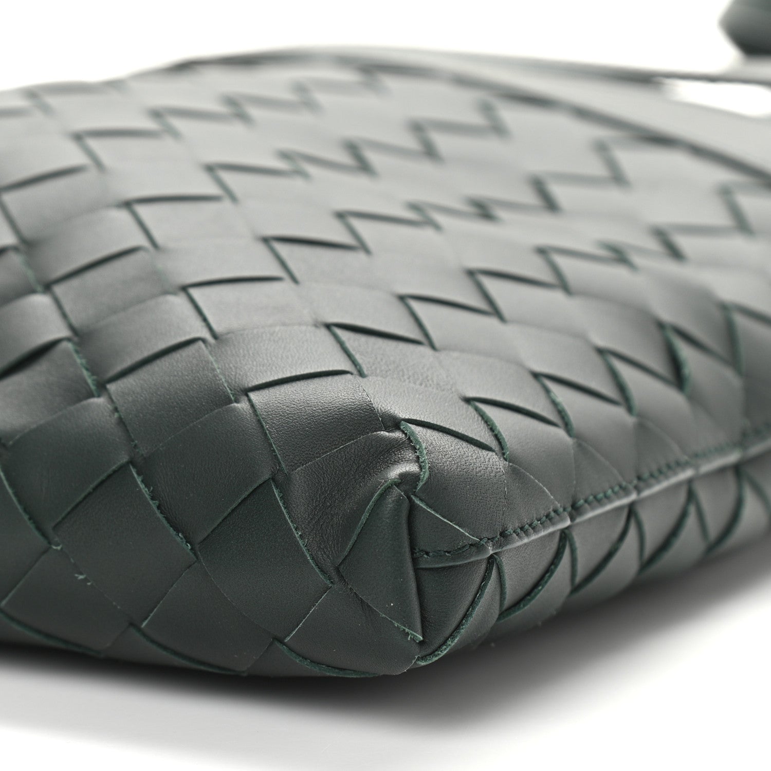 Bottega Veneta Nappa Intrecciato Messenger Bag Dark Green 10 of 11