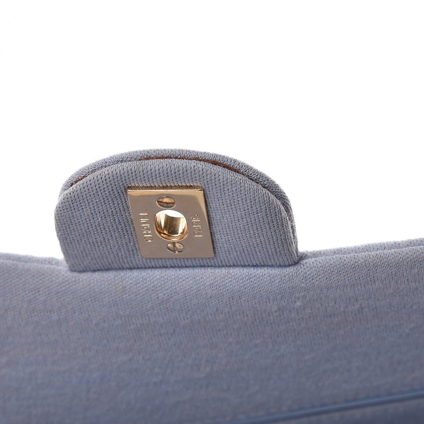 Jersey Quilted Medium Double Flap Light Blue
