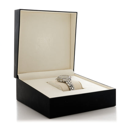 Fendi Stainless Steel Diamond Bezel Mother of Pearl Topaz 34mm Crazy Carats Quartz Watch 5 of 5