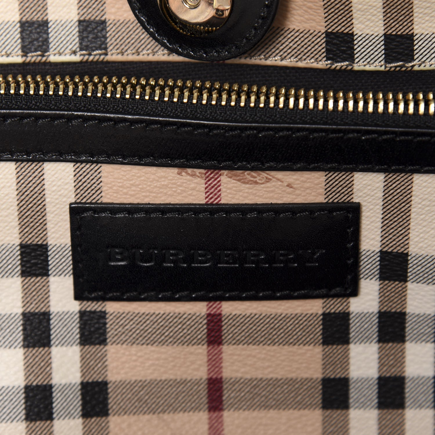 Burberry Haymarket Check Small Canterbury Tote Black 8 of 12
