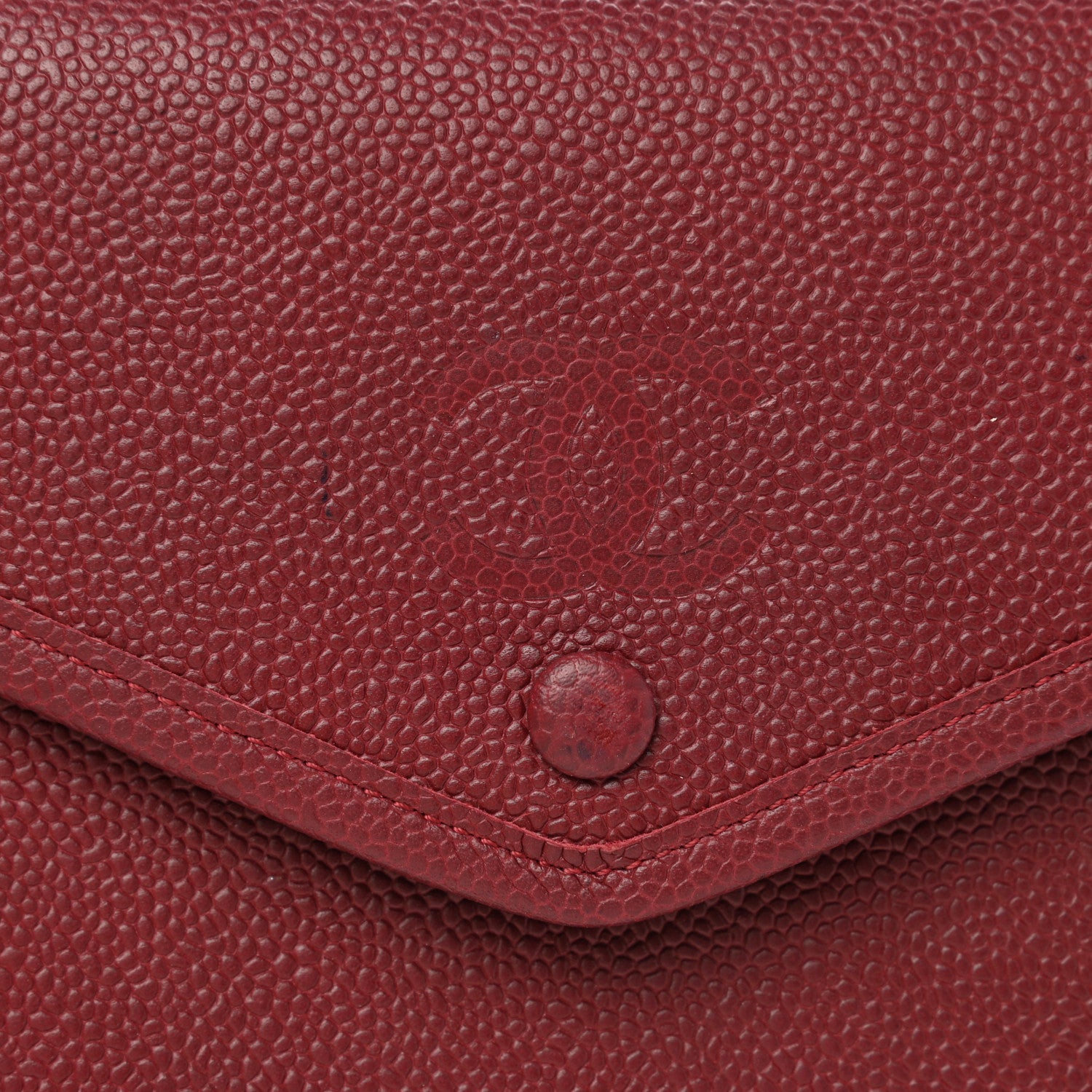 Chanel Caviar CC Envelope Pouch Red 6 of 8