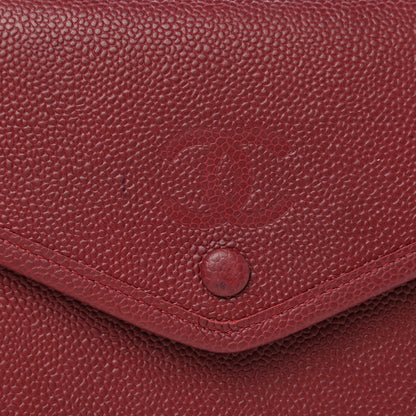 Chanel Caviar CC Envelope Pouch Red 6 of 8