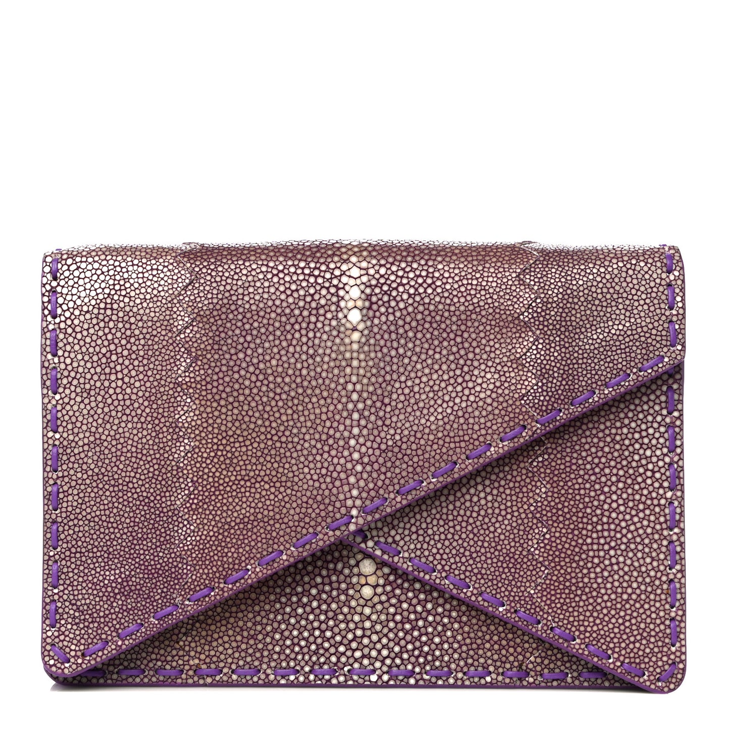 Stingray Piano Crisscross Clutch Purple