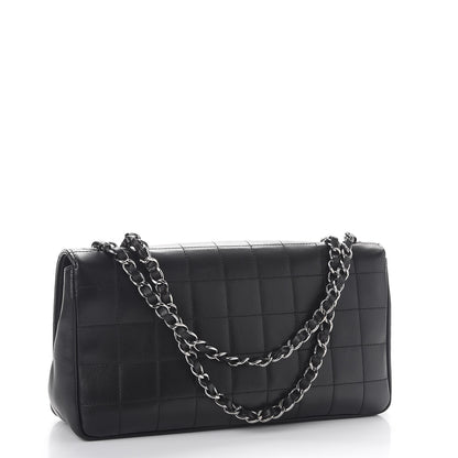 Chanel Lambskin Square Stitched Kiss Lock Flap Black 3 of 13