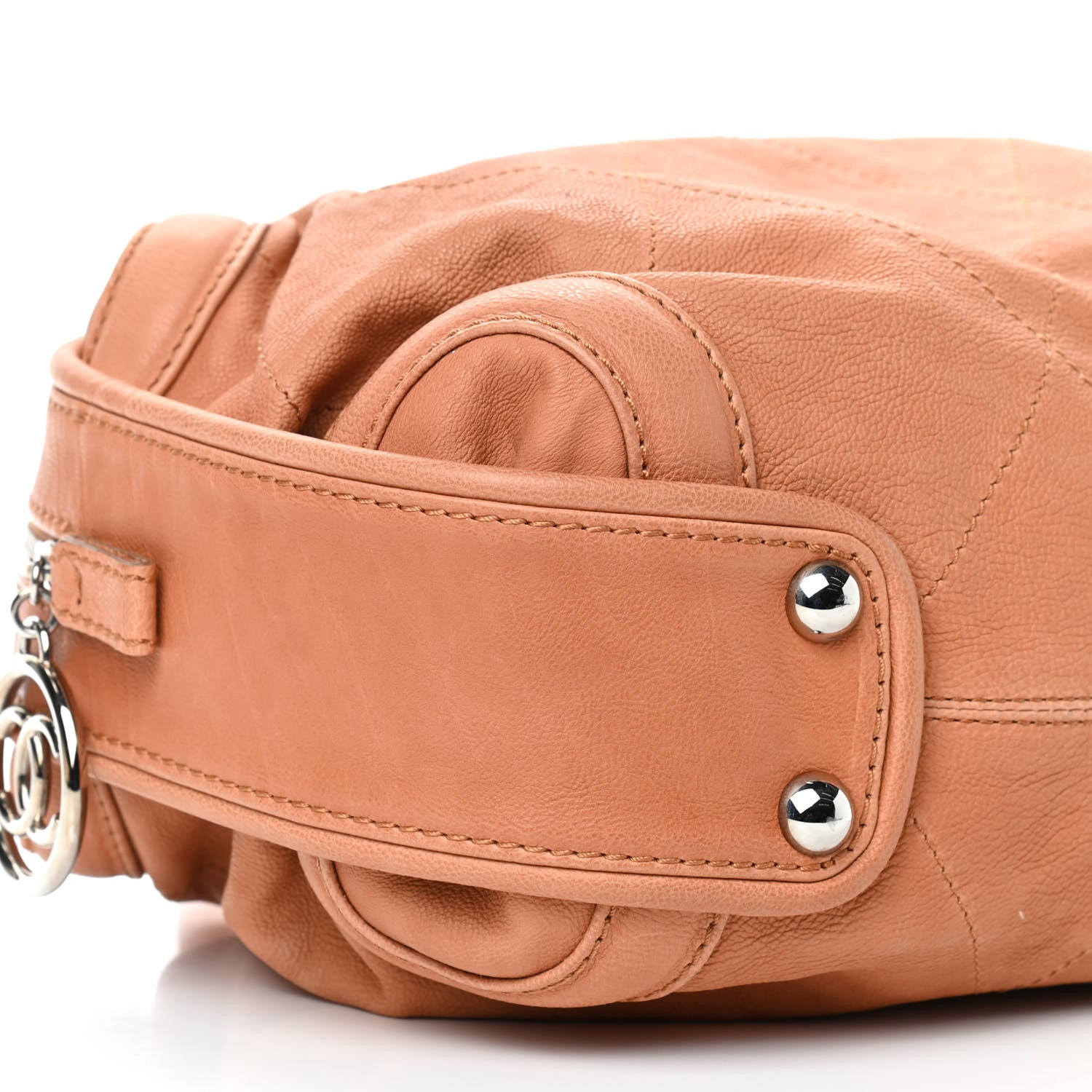 Chanel Calfskin Stitched Bowler Light Brown 10 of 11