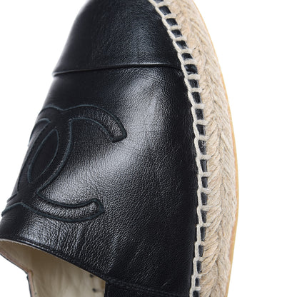 Chanel Lambskin CC Espadrilles 38 Black 9 of 12