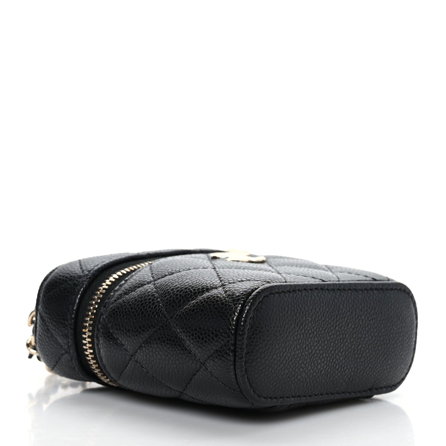 Chanel Caviar Quilted Small Handle With Care Vanity Case With Chain Black 4 of 9