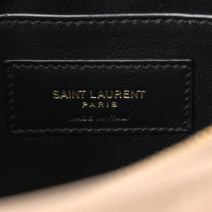 Saint Laurent Calfskin Y Quilted Monogram Small Loulou Chain Satchel Dark Beige 6 of 10