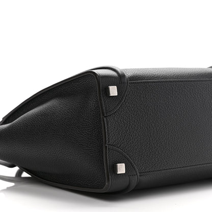 Celine Drummed Calfskin Micro Luggage Black 7 of 9