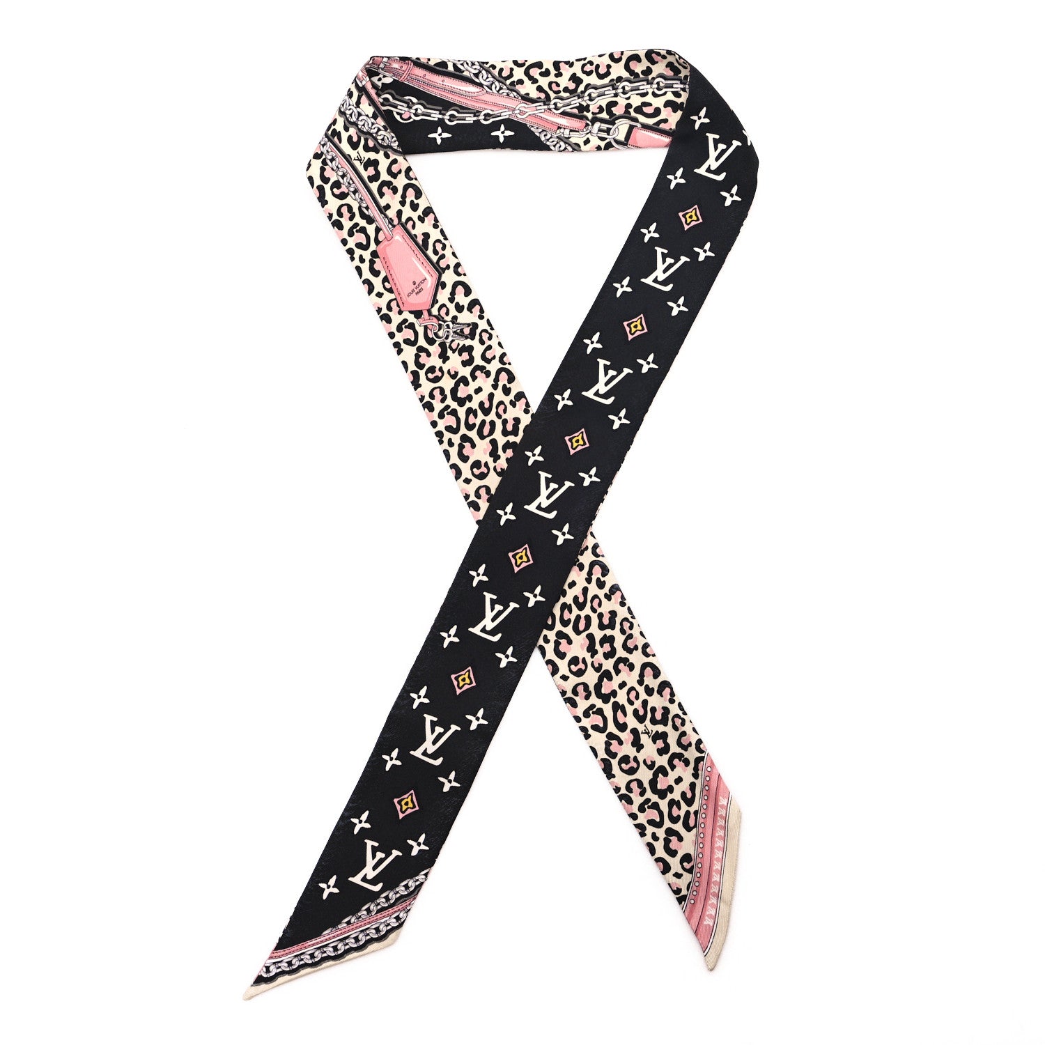 Louis Vuitton Silk Monogram Wild At Heart BB Bandeau Black 1 of 3
