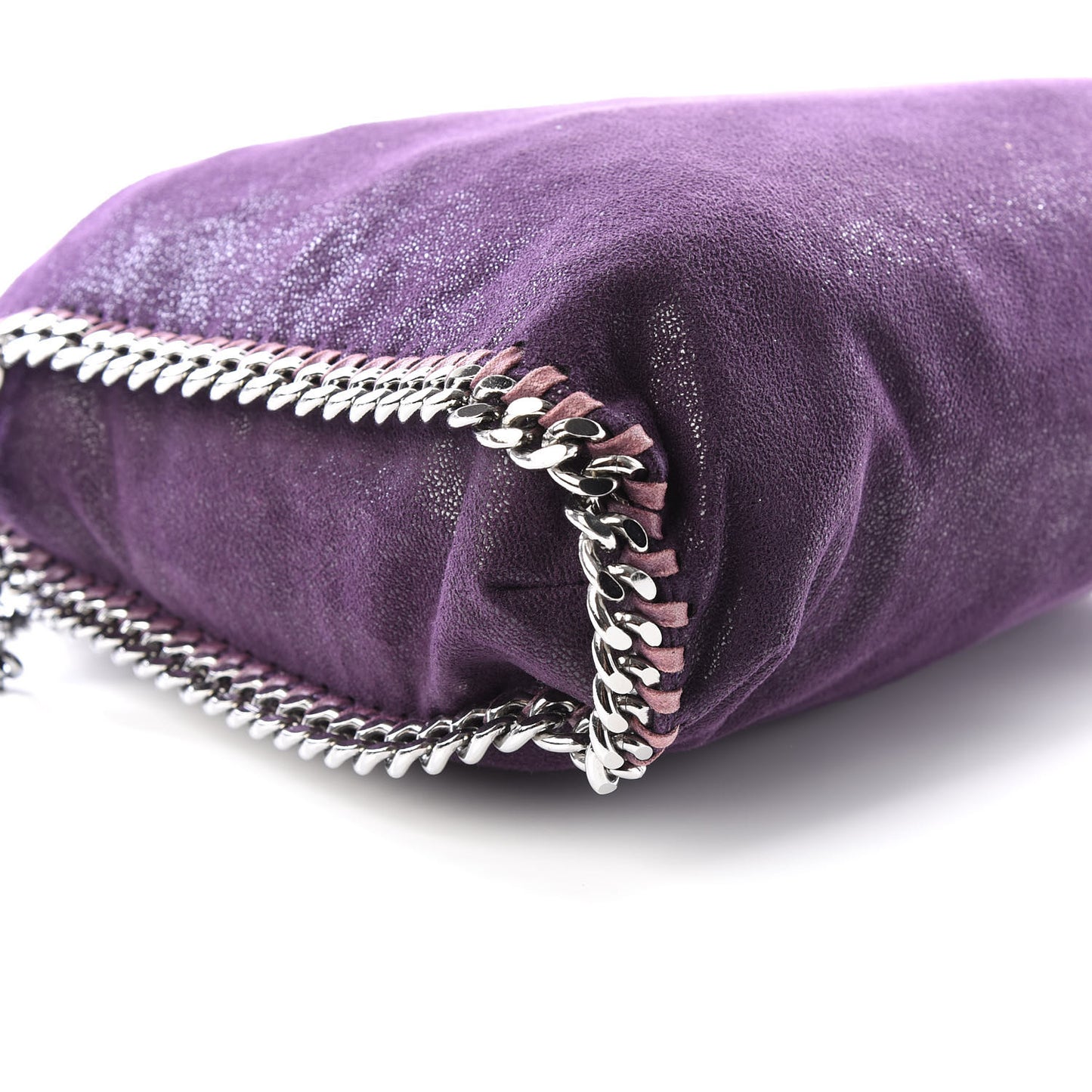 Shaggy Deer Small Falabella Fold Over Tote Purple