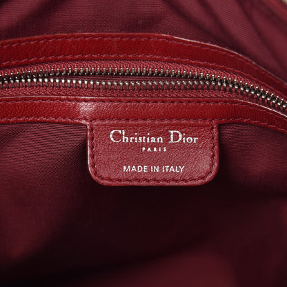 Christian Dior Lambskin Cannage Medium Granville Tote Red 8 of 19