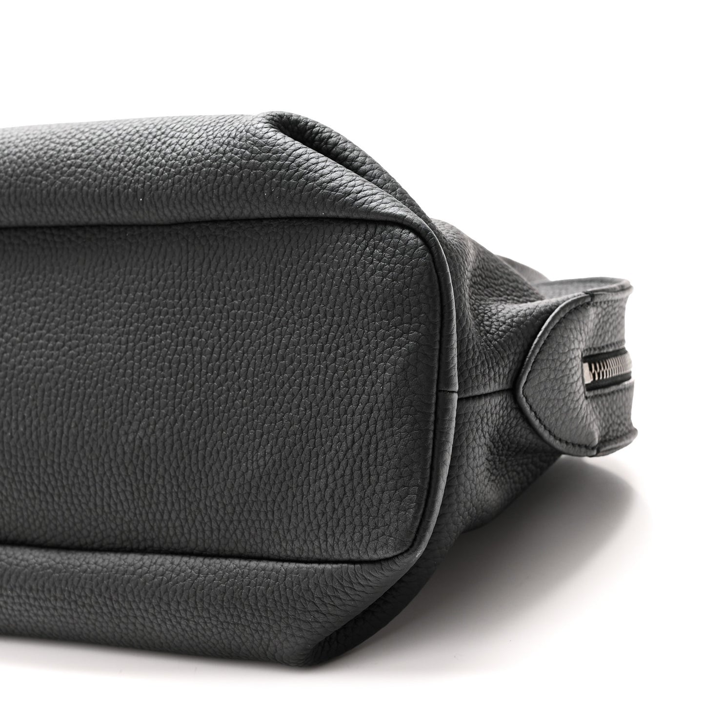 Matte Grained Calfskin Agnes Bag Black
