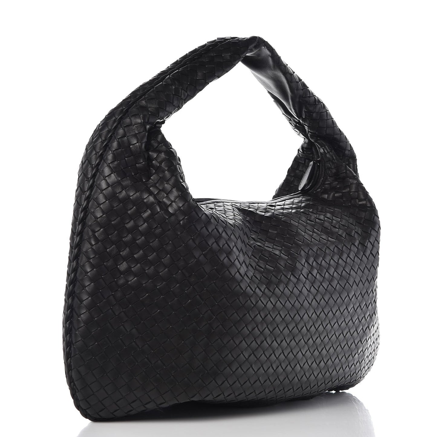 Nappa Intrecciato Large Veneta Hobo Black