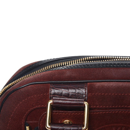 Louis Vuitton Suede Stamped Havane Bowler PM Brun 14 of 17