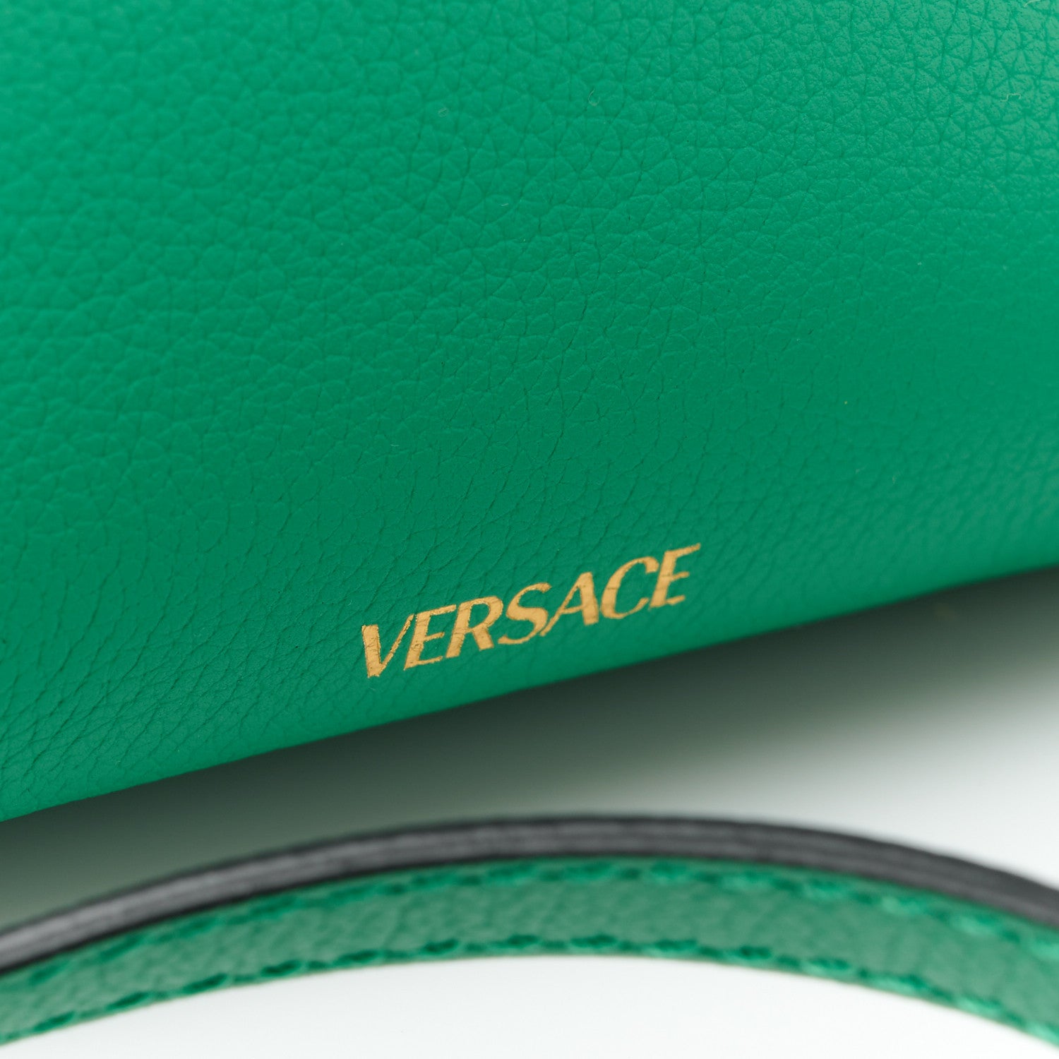 Versace Grained Calfskin Small La Medusa Bag Green 9 of 12