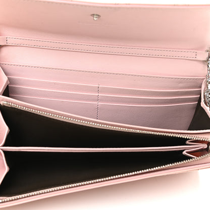 Christian Dior Patent Cannage Rendezvous Chain Wallet Pale Pink 5 of 13