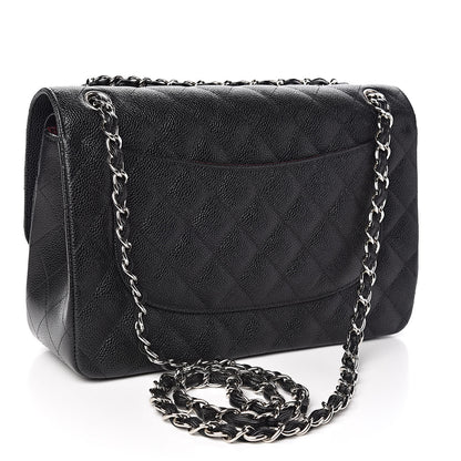 Chanel Caviar Quilted Jumbo Double Flap Black 3 of 11