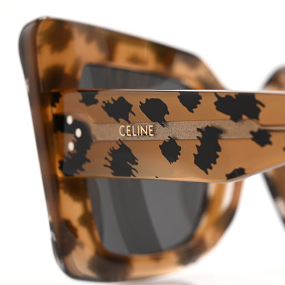 Celine Acetate Square Sunglasses CL40156U Animal Smoke 7 of 8