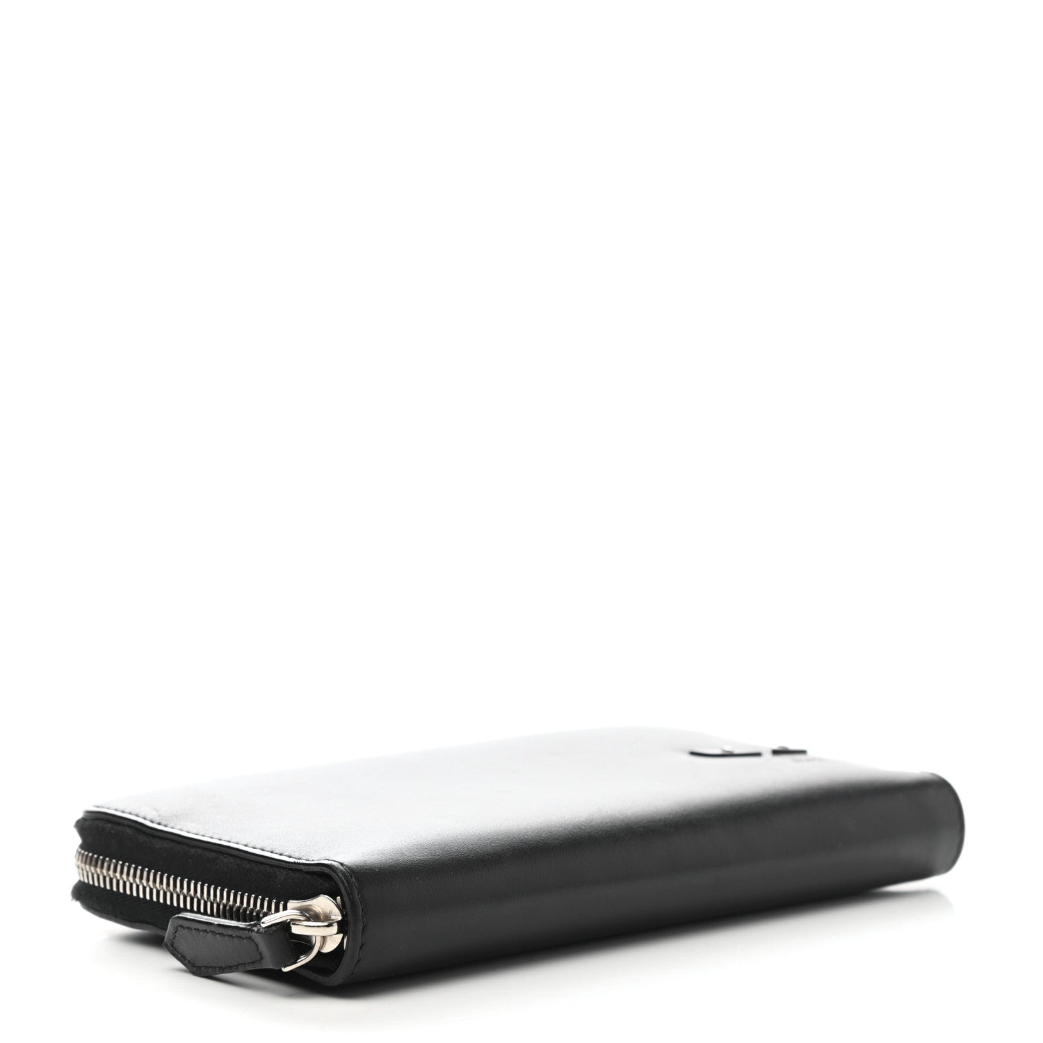 Fendi Vitello Century Opaco Mini Bug Eyes Zip Around Wallet Black 4 of 7