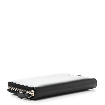 Fendi Vitello Century Opaco Mini Bug Eyes Zip Around Wallet Black 4 of 7