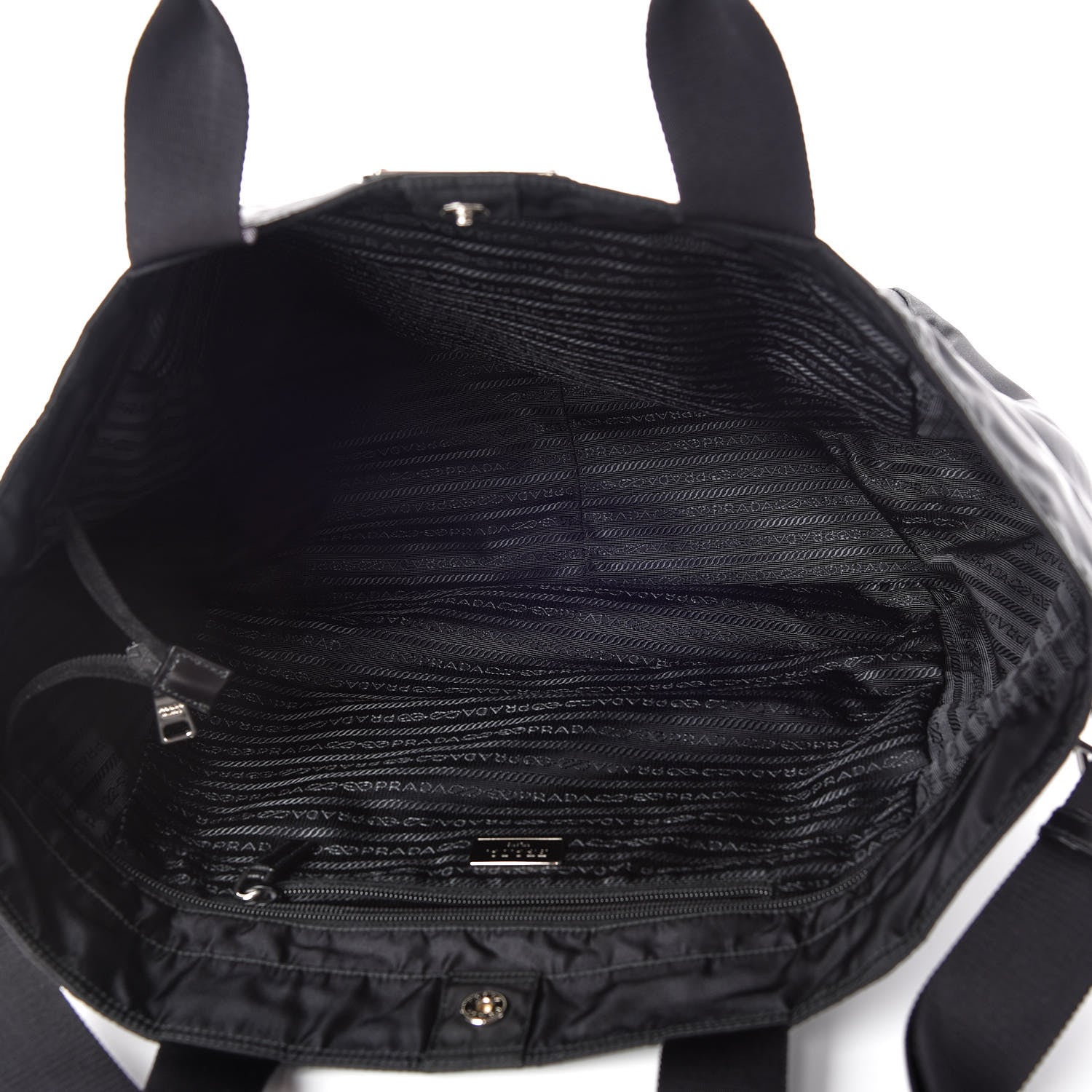 Prada Nylon Vela Shopping Tote Black 8 of 11