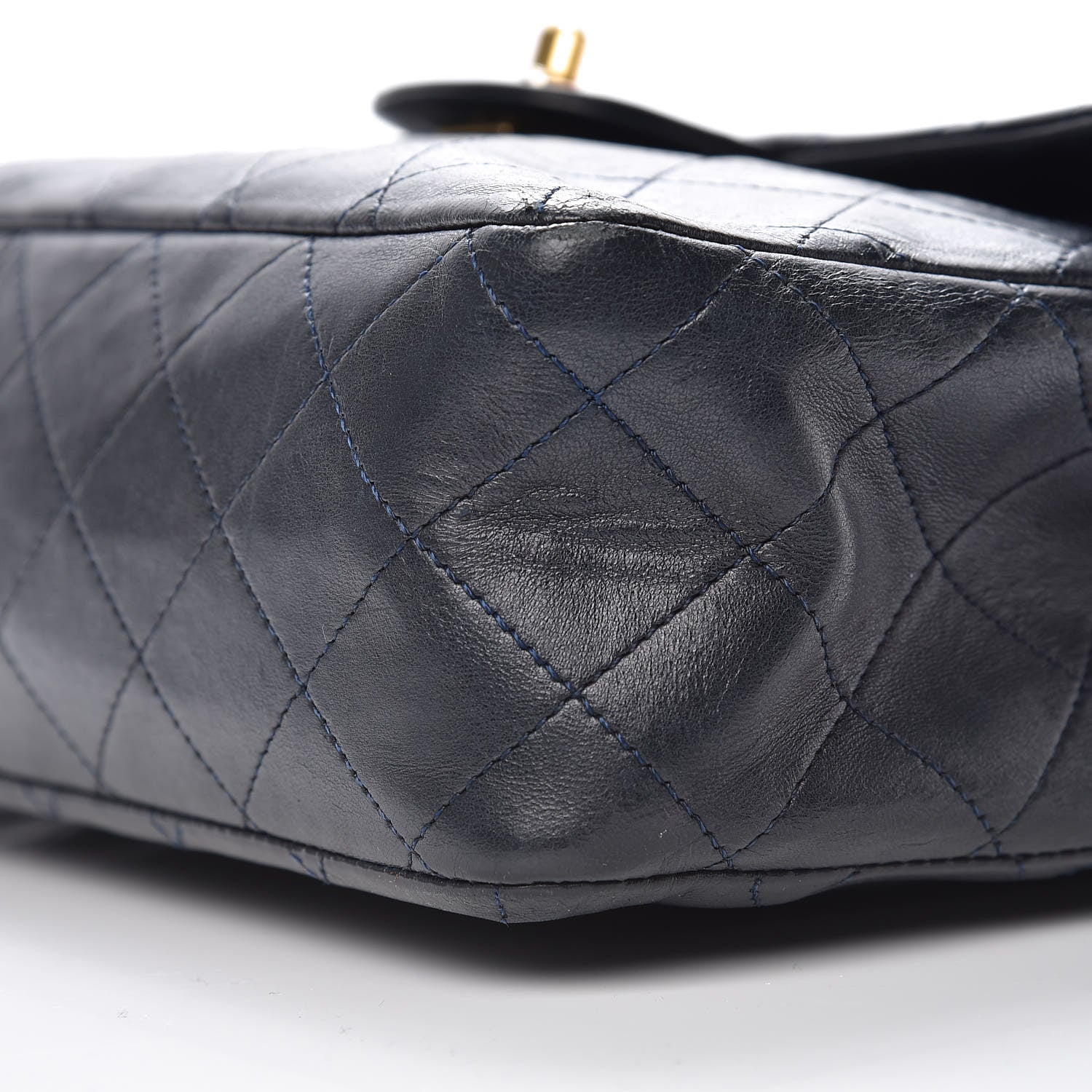 Chanel Lambskin Quilted Medium Double Flap Navy 14 of 19
