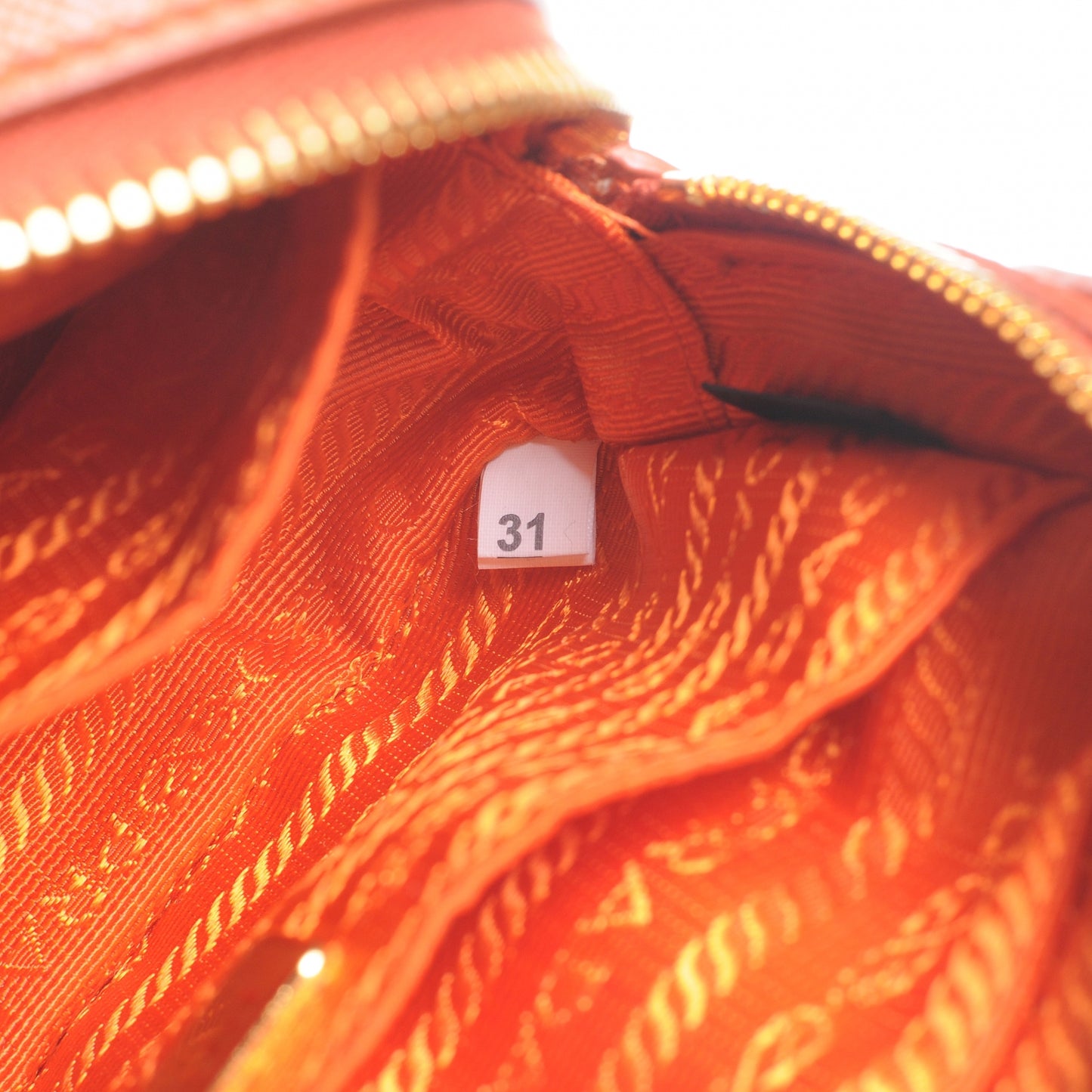 Saffiano Mini Zip Crossbody Bag Papaya
