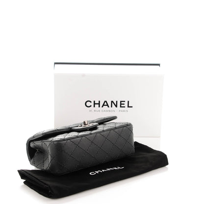 Chanel Washed Caviar Quilted Mini Rectangular Flap Charcoal 4 of 8