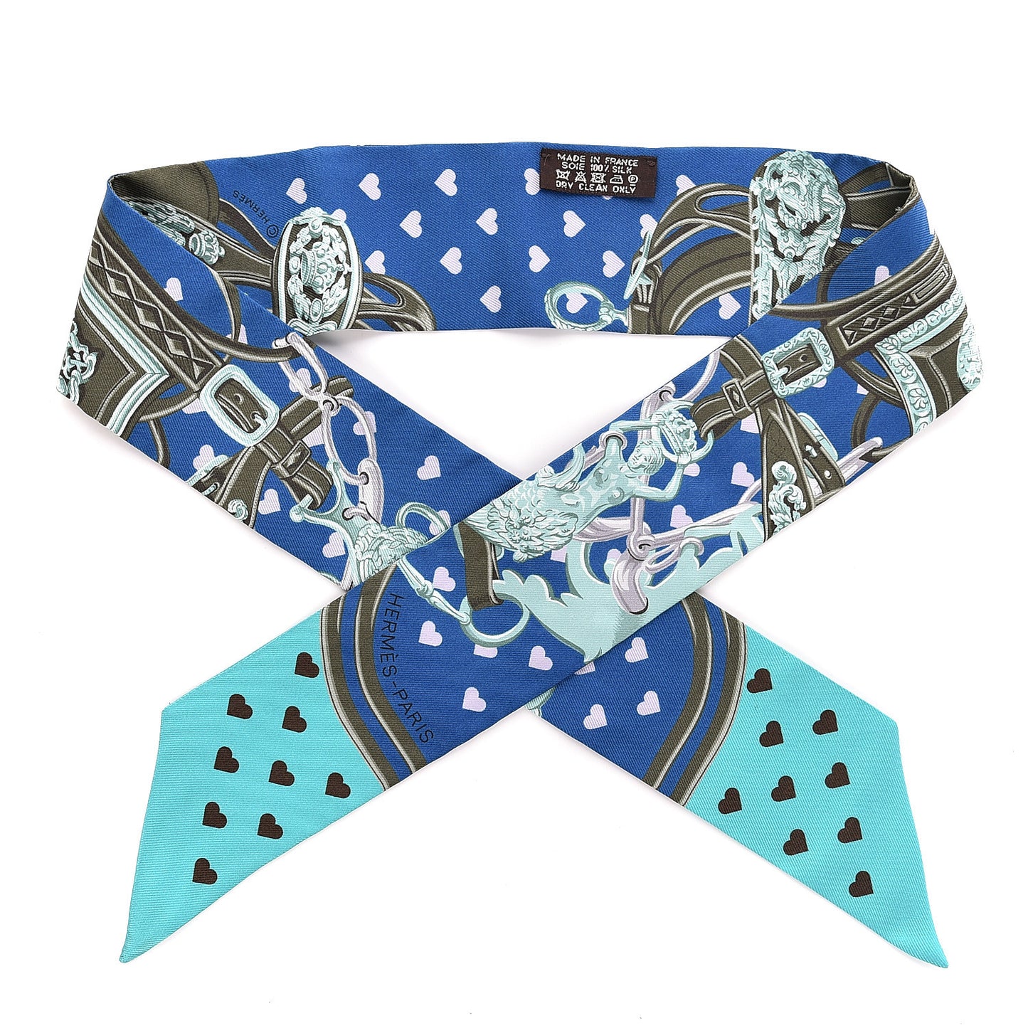 Silk Brides De Gala Love Twilly Cobalt Kaki Turquoise