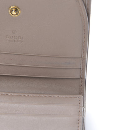 Gucci Calfskin Matelasse GG Marmont Card Case Wallet Porcelain Rose 8 of 10