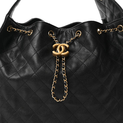 Chanel Caviar Quilted Medium Chanel 25 Handbag Black 9 of 11